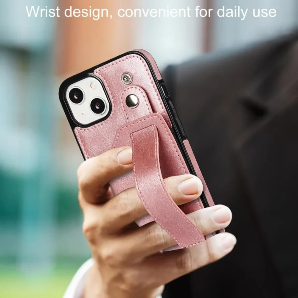 For iPhone 13 mini Crazy Horse Texture Shockproof TPU + PU Leather Case with Car